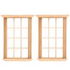 2pcs Mini Furniture Doll House Miniature Window Frame Model Decoration Windows Dollhouse Furniture