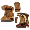 Leaping Dolphin - Wood Intarsia Puzzle Box - Handcrafted with Secret Compartment