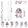 24PCS Cow Hanging Swirl Cow Party Decorations for Boys Kids Theme Birthday Party Supplies Hanging Spiral Garlands Ceiling Decor (Cute Cow)