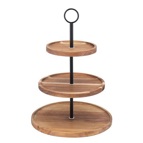 3 Tier Cupcake Stand, Wood Tiered Serving Tray Cupcake Tower, Serving Stand Display Dessert Cookie Candy Buffet Holder for Home Tea Party, Wedding, Farmhouse Decor, Tea Party Decor, Kitchen Decor