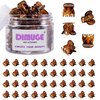 DIMUGE 45 pcs Brown Mini Hair Clips for Women and Girls 1/2 Inch Tiny Claw Clips Holder Hair Back, Clamp Bangs, Durable Strong Grip Non-slip Small Hair Clips.