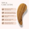 gwynth Teak Wood Gua Sha Facial Tool for Face and Body Massage, Anti-Aging Reduce Puffiness Wrinkles Shape Jawline Skincare Routine Treatment, Wooden Gua Sha Massager with Travel Pouch for Gift Set