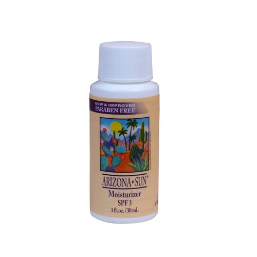 Arizona Sun Moisturizer SPF 3 – 1 oz –Natural Aloe Vera and Other Plants and Cacti from the Desert Provide Soothing Moisture for Dry Skin – Oil Free – Face and Body Lotion