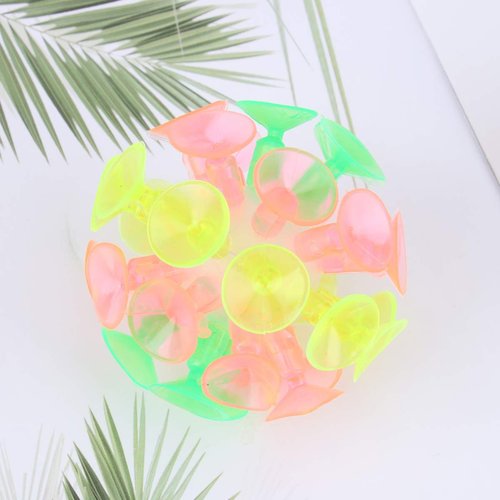 STOBOK Fun Suction Cup Ball: 4Pcs Suction Cup Play Sticky Balls Colorful Ball Toys Novelty Suction Cup Toys for Kids Boys Girls Birthday Party Favors, Indoor Outdoor Tossing Toys Suction Cup Balls