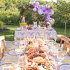 XJLANTTE Butterfly Birthday Decorations - 166 Pcs Purple Butterfly Party Decorations Butterfly Plates, Napkins, Cups, Tablecloth and Straws for Butterfly Birthday Party Supplies, Serve 20