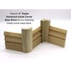 3/4" x 2 1/4" x 6" Poplar (Paint Grade) Outside Radius Corner Base Block Bullnose - Fits 3/4" Radius, Trim Molding (10)