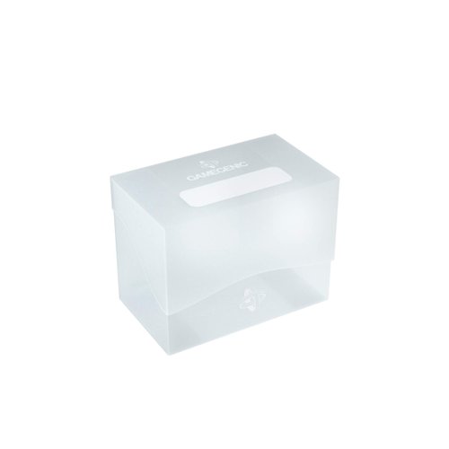 Gamegenic Side Holder 80+ Casual Deck Box | Double-Sleeved Card Storage with Flex Card Divider | Premium Card Game Protector | Cobra Neck Technology | Holds up to 80 Cards | Clear Color | Made by
