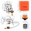 WADEO 3900W Windproof Camping Gas Stove, Portable Backpacking Stove with Piezo Ignition, 1LB Propane Tank Adapter, Butane Adapter for Outdoor Camping, Hiking and Picnic
