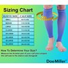 Doc Miller Calf Compression Sleeve Men and Women - 20-30mmHg Shin Splint Compression Sleeve Recover Varicose Veins, Torn Calf and Pain Relief - 1 Pair Calf Sleeves Blue Color - Small Size