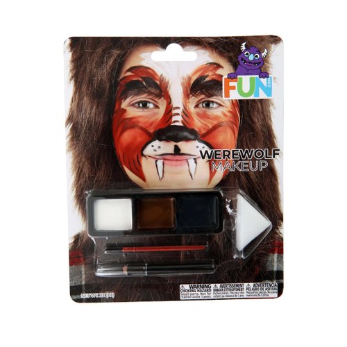 Fun Costumes Werewolf Makeup | Werewolf Makeup Kit, Face Makeup Palette Standard Halloween Makeup Standard