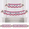 Big Dot of Happiness But First, Wine - Wine Tasting Birthday Party Bunting Banner - Birthday Party Decorations - Happy Birthday