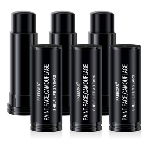 FREEORR 3 Pcs Face Body Paint Stick,Eye Black Stick Softball/Baseball, Eyeblack Stick for Sports, Sports Eye Stick Football Black Body Paint for Baseball/Football/Halloween/Costume Parties