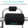 Vive Walker Grips - Padded Hand Covers - Soft Cushion Padding Medical for Folding Rolling Wheelchair, Rollator Handle, Senior, Elderly Grippers - Crutch Handle Pads - Mobility Aid Hand Cushion (Black)