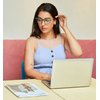 FEISEDY Blue Light Blocking Glasses Computer Glasses Women Men Cateye TR90 Frame B2772