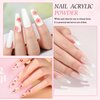 Acrylic Nail Kit with Everything 3PCs Acrylic Powder 4PCs Gel Nail Polish with Drill and U V Light 18PCs Glitter Powders Nail Kit Acrylic Set for Beginner DIY Home Salon