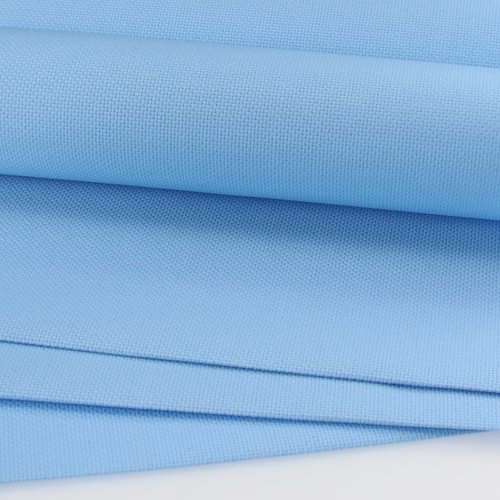 KCS 16CT Counted Cotton Cross Stitch Aida Cloth Fabric (19" x 28",Light Blue)