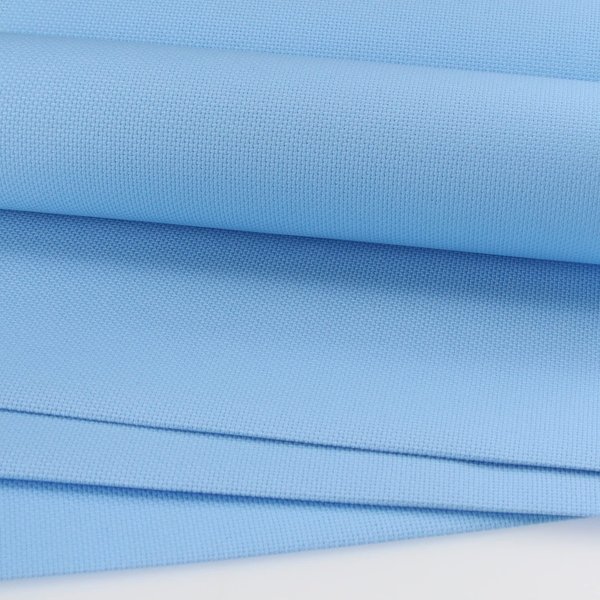 KCS 16CT Counted Cotton Cross Stitch Aida Cloth Fabric (19" x 28",Light Blue)
