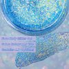 Holographi Face Body Glitter Gel, Sparkle Color Changing Face Glitter Gel, Mermaid Sequins Glitter Face Paint, Chunky Hair Glitter Gel for Concerts Party Mardi Gras Festival, 50ml (Blue Chameleon)