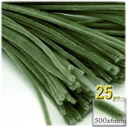 The Crafts Outlet Chenille Stems, Pipe Cleaner, 20-inch (50-cm), 25-pc, Neon Yellow