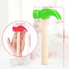 Fowecelt 2 Pack Wooden Hammer Toys Simulation Hammers Maintenance Tools Educational Toys for Kids Birthday Party Games Supplies(Red & Green)