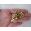 Generic Small bow shaped jeweled antique bronze hair claw clip Set A (Primary color: Pink), 1 Count (Pack of 1)