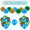 Outus 77 Pcs Gone Fishing Party Decorations Adult Fishing Birthday Party Decoration Include Gone Fishing Happy Birthday Banner Pom Pom Flowers Hanging Swirls Latex Balloons Cupcake Topper