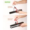 3 Pcs Hair Extension Storage Bag, Hair Extensions Holder with Hanger, 11.4 * 23.6 inches, Portable Wig Bags Storage with Transparent Zipper Closure (Black)