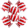 6pcs Sweet Candy Balloons Red Candy Foil Balloons for Candyland Children's Birthday Party Decorations