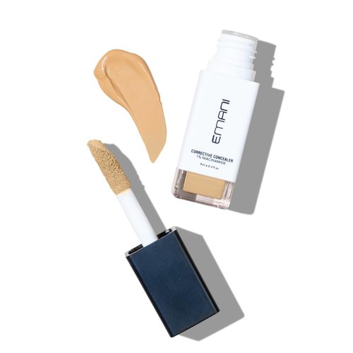 Emani Organic HD Corrective Liquid Concealer Full Coverage Makeup, Best Color Correcting Face Makeup, 625 Medium, 0.3 fl oz