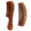 Sitronugras Handmade Wooden and Natural Sandalwood Combs Set - Detangling Fine Tooth Comb with Handle for Women, Anti Static Moon Shape Comb for Straight, Wavy, Dry, Thick or Fine Hair