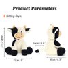 HWD 9.8'' Soft Cow Plush Dolls Stuffed Animals Toys Gifts for Kids, Toddler, Birthday, Valentines, Christmas (Sitting)