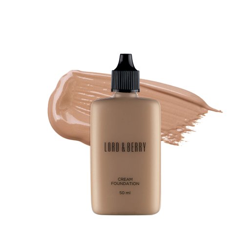 Lord & Berry CREAM FOUNDATION Makeup Long Lasting Full Coverage Lightweight Liquid Foundation Contains Antioxidants, Moisturizers, UVA-UVB Filters & Anti-Pollution Extracts, Ivory, 1.69 Fl oz