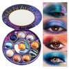 Tintark Galactic Assemble Eyeshadow Palette 14 Colors Glitter Shimmer Metallic Eye Shadow Pallet Brown Blue Galaxy Eye Makeup Palettes Create Space-like Eyes Make up Vegan & Talc Free