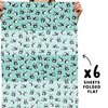 CENTRAL 23 - Green Wrapping Paper - 6 Sheets Gift Wrap - Birthday Pandas - Animals - For Men Women Boys Girls New Baby - Recyclable