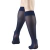 Truform Sheer Compression Stockings, 8-15 mmHg, Women's Knee High Length, 20 Denier, Navy, Small