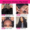 Jasperel Deep Wave Closure Wig Human Hair 4x4 Transparent Lace Front Wigs for Black Women 150% Density Wet and Wavy Glueless Wigs Human Hair Pre Plucked Bleach Knots Natural Color 22 Inch
