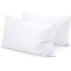 Travel Pillow Case 12x16 Size Set of 2 Envelope Closure Toddler Pillowcase 600 Thread Count 100% Soft Egyptian Cotton Travel Pillow Covers 12 x 16, White Solid