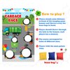 Bags Garbage Truck Trash Trucks Toss Games Banner Backdrop Waste Management Recycling Bin Throw Rubbish into the Garbage Theme Decor Decorations for Boy Girl Birthday Party Baby Shower Supplies Gift