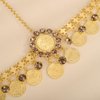 BERYUAN Gold Coins Rhinestone Pendant Headchain Vinatge Boho Coins Pendant Head Chain Gold Sequin Head Chain for Women for Party Wedding