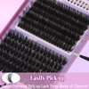 Fluffy Lash Cluster with Bottom Lashes 14-22mm Long 80D+100D Thick Cluster Eyelash Extensions Flat D Curl Volume 252Pcs Individual Lashes Soft Wispy False Eyelashes DIY Lash Extension, by Hushlibaby
