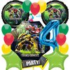 Anagram Foil Balloons, For Transformers, Rise of the Beast Party Theme Collection, Party Accessory, Multicolor, Licensed, 4th Birthday