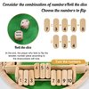 Wooderma Shut The Box Game (2-4 Players), Wooden Shut The Box Dice Game, Wooden Board Game for Adults Kids, for Family Classroom Home or Bar