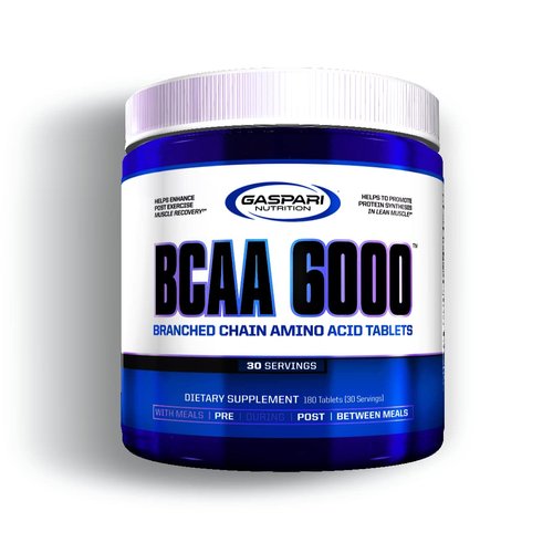 Gaspari Nutrition, BCAA 6000, Branch Chained Amino Acid Tablets, Decrease Muscle Soreness and Fatigue, Optimize Aerobic and Anaerobic Sports Performance (30 Servings)