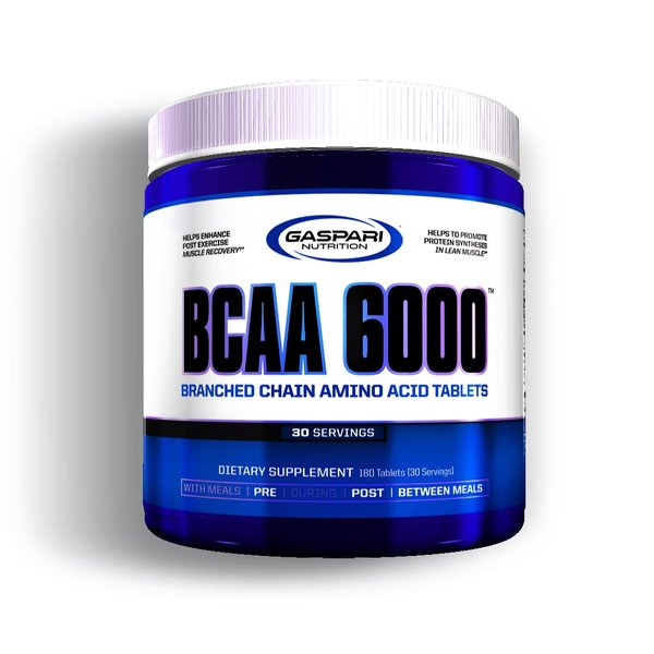 Gaspari Nutrition, BCAA 6000, Branch Chained Amino Acid Tablets, Decrease Muscle Soreness and Fatigue, Optimize Aerobic and Anaerobic Sports Performance (30 Servings)