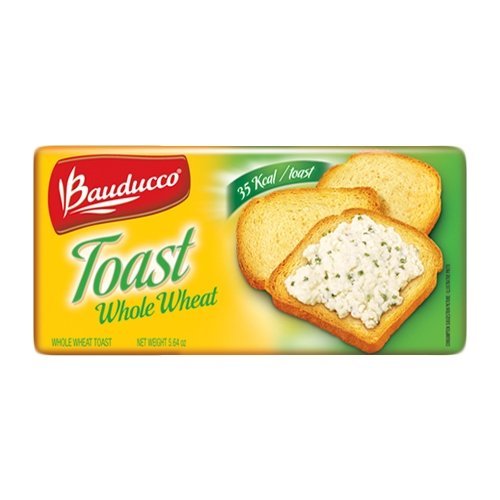 Bauducco Whole Wheat Toast - 5.64 oz | Torrada Integral Bauducco - 160g - (PACK OF 04)