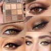 Matte Shimmer Nude Brown Eye Shadow Palette Makeup,Eyeshadow Long Lasting Waterproof Cruelty-Free , 9 Blendable Shades in Smooth Matte and Shimmer Finishes with Gorgeous Pearls for Girls (05#)