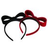 2Pcs Women Velvet Bow Hairband Knotted Wide Turban Headbands, Women No Slip Headband Temperament Hair Band Bows Hair Accessories