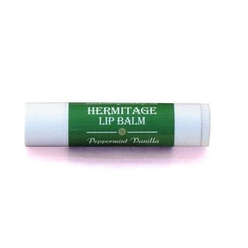 Hermitage Peppermint Vanilla Beeswax 0.15 oz Lip Balm fruity moisturizing natural berry