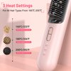 Hair Straightener Brush Cordless Portable Hair Straightening Brush Mini Rechargeable Hot Comb for Women Girls Hair Dryer Straightener for Travel (Pink)
