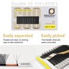 SEEDEW 3D-Double Tips Lash Extensions, 0.07mm C Curl MIX8-15mm 12 Rows/Tray, W Shape 3DD Flat Stem, PBT Natural Eyelashes for Beginner Artist, Lash Tech, Beauty Salon(3DD-Matte Black-0.07-C-MIX8-15mm)